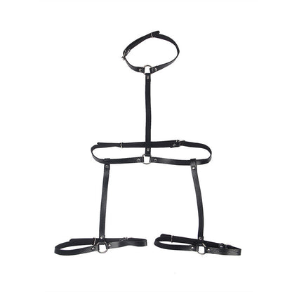 SUBBLIME - PETTORINA IN CUOIO NERA TAGLIA UNICA - SUBBLIME FETISH | Lingerie Harness Boutique