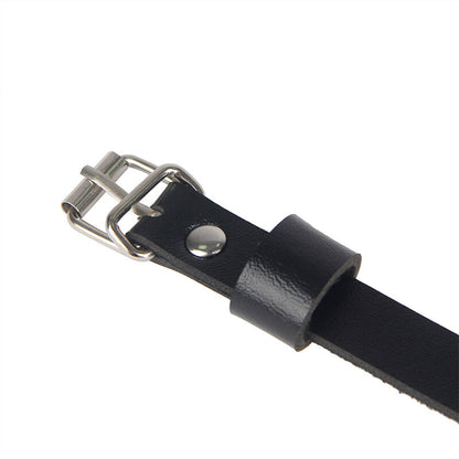 SUBBLIME - PETTORINA IN VITA E GAMBE IN PELLE NERA TAGLIA UNICA - SUBBLIME FETISH | Lingerie Harness Boutique