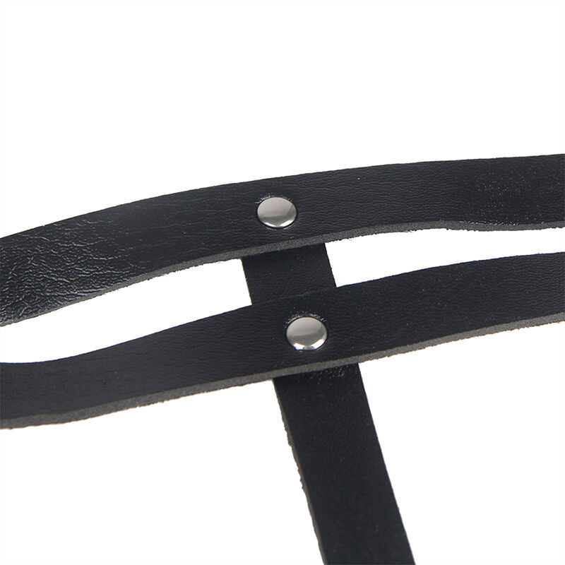 SUBBLIME - ANELLO IN PELLE CATENA ??CINTURA NERA TAGLIA UNICA - SUBBLIME FETISH | Lingerie Harness Boutique