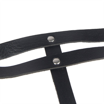SUBBLIME - ANELLO IN PELLE CATENA ??CINTURA NERA TAGLIA UNICA - SUBBLIME FETISH | Lingerie Harness Boutique