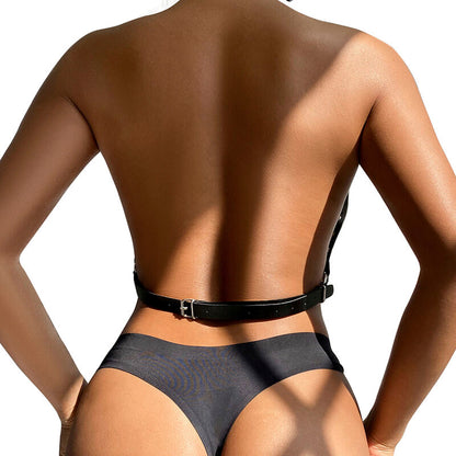 SUBBLIME - PETTORINA CON CATENE AD ANELLI GRANDI TAGLIA UNICA - SUBBLIME FETISH | Lingerie Harness Boutique