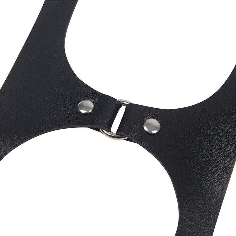 SUBBLIME - IMBRACATURA COMPLETA CON FIBBIE IN PELLE NERA TAGLIA UNICA - SUBBLIME FETISH | Lingerie Harness Boutique