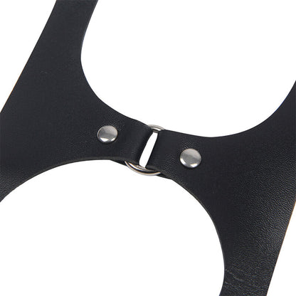 SUBBLIME - IMBRACATURA COMPLETA CON FIBBIE IN PELLE NERA TAGLIA UNICA - SUBBLIME FETISH | Lingerie Harness Boutique