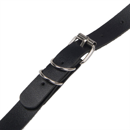 SUBBLIME - IMBRACATURA COMPLETA CON FIBBIE IN PELLE NERA TAGLIA UNICA - SUBBLIME FETISH | Lingerie Harness Boutique