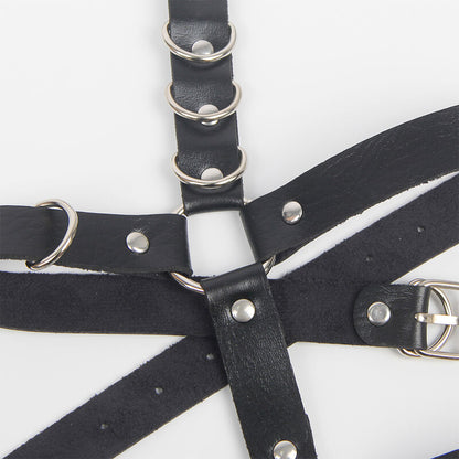 SUBBLIME - IMBRAGATURA CON ANELLI TAGLIA UNICA - SUBBLIME FETISH | Lingerie Harness Boutique