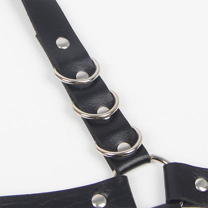 SUBBLIME - IMBRAGATURA CON ANELLI TAGLIA UNICA - SUBBLIME FETISH | Lingerie Harness Boutique