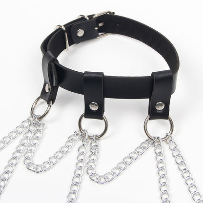 SUBBLIME - IMBRACATURA COMPLETA CON CATENA A STELLA ??DETTAGLIO TAGLIA UNICA - SUBBLIME FETISH | Lingerie Harness Boutique