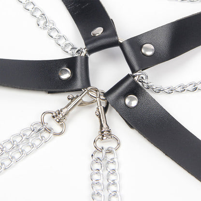 SUBBLIME - REGGISENO IMBRACATURA CON CATENA DETTAGLIO TAGLIA UNICA - SUBBLIME FETISH | Lingerie Harness Boutique