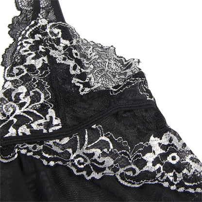 SUBBLIME - BABYDOLL IN TESSUTO TULLE PIZZO SUL PETTO L/XL - SUBBLIME BABYDOLLS | Lingerie Harness Boutique