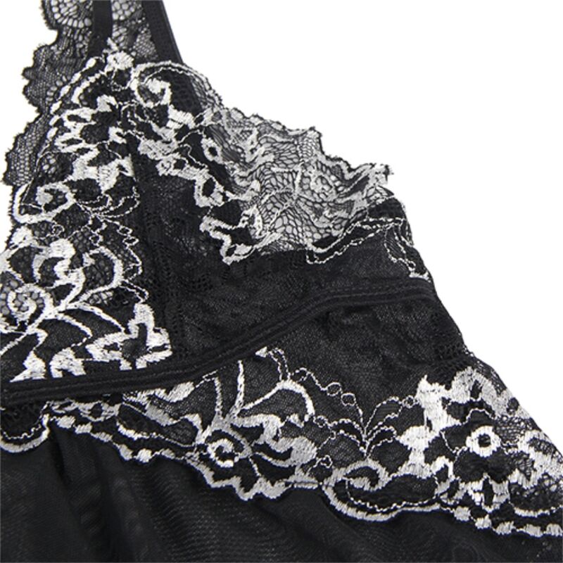 SUBBLIME - BABYDOLL IN TESSUTO TULLE PIZZO SUL PETTO L/XL - SUBBLIME BABYDOLLS | Lingerie Harness Boutique