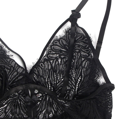 SUBBLIME - BABYDOLL CON SPALLINE REGOLABILI IN PIZZO NERO L/XL - SUBBLIME BABYDOLLS | Lingerie Harness Boutique