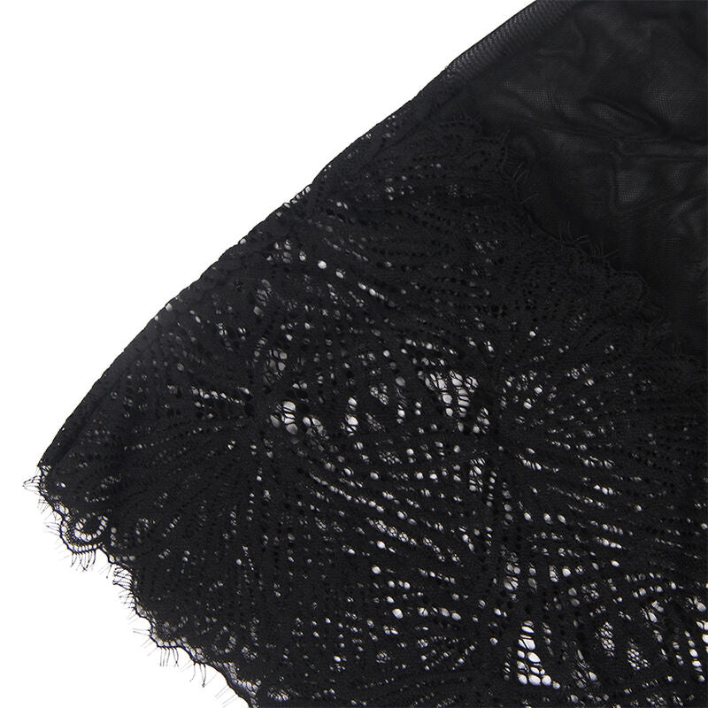 SUBBLIME - BABYDOLL CON SPALLINE REGOLABILI IN PIZZO NERO L/XL - SUBBLIME BABYDOLLS | Lingerie Harness Boutique