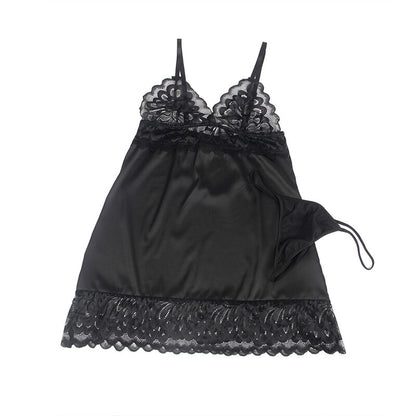 SUBBLIME - BABYDOLL CON PETTO STAMPA FLOREALE NERO L/XL - SUBBLIME BABYDOLLS | Lingerie Harness Boutique
