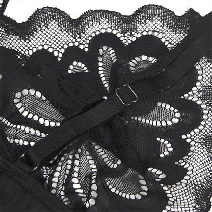 SUBBLIME - BABYDOLL CON PETTO STAMPA FLOREALE NERO L/XL - SUBBLIME BABYDOLLS | Lingerie Harness Boutique
