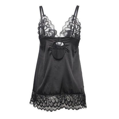 SUBBLIME - BABYDOLL CON PETTO STAMPA FLOREALE NERO L/XL - SUBBLIME BABYDOLLS | Lingerie Harness Boutique