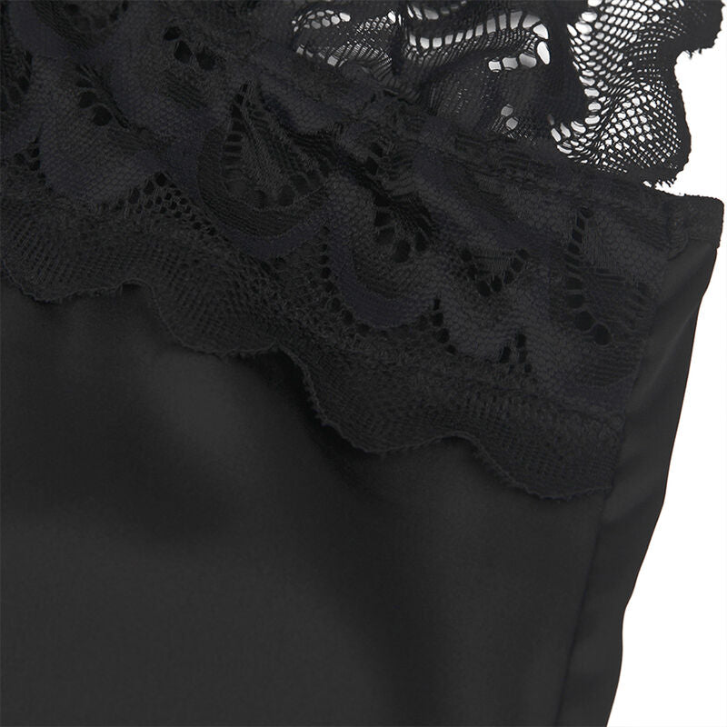 SUBBLIME - BABYDOLL CON PETTO STAMPA FLOREALE NERO L/XL - SUBBLIME BABYDOLLS | Lingerie Harness Boutique
