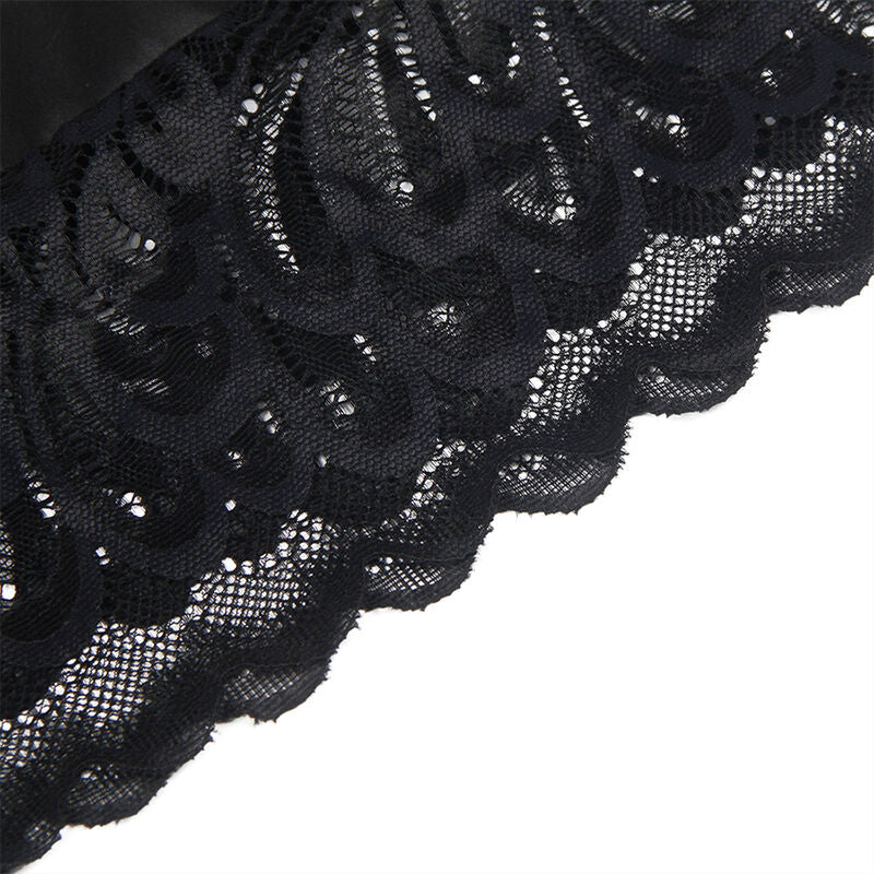 SUBBLIME - BABYDOLL CON PETTO STAMPA FLOREALE NERO L/XL - SUBBLIME BABYDOLLS | Lingerie Harness Boutique