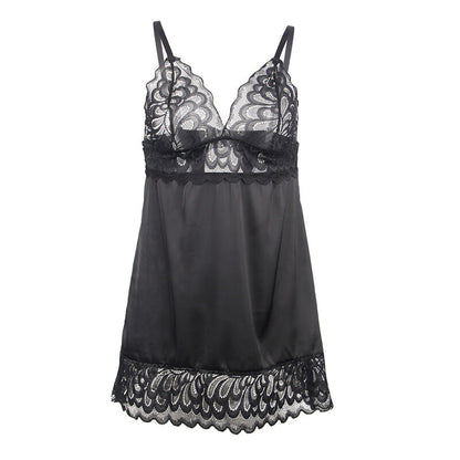 SUBBLIME - BABYDOLL CON PETTO STAMPA FLOREALE NERO L/XL - SUBBLIME BABYDOLLS | Lingerie Harness Boutique