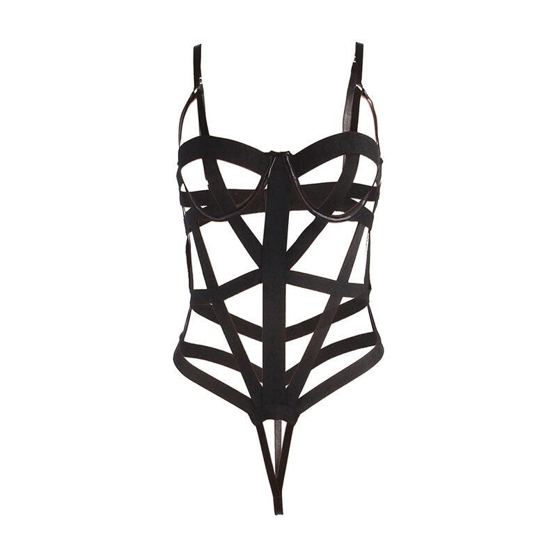 SUBBLIME - CORPO SEXY CON RITAGLI NERO L/XL - SUBBLIME BODIES | Lingerie Harness Boutique