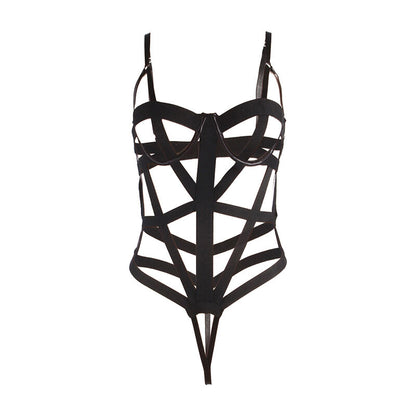 SUBBLIME - CORPO SEXY CON RITAGLI NERO L/XL - SUBBLIME BODIES | Lingerie Harness Boutique