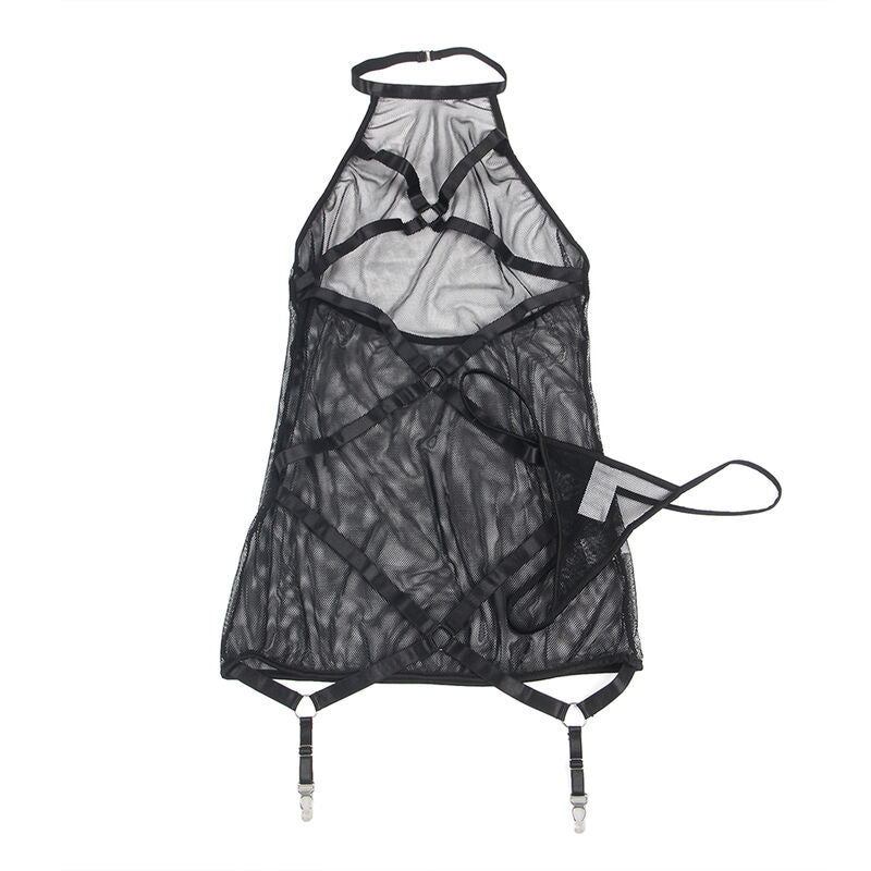 SUBLLIME - ABITO TRASPARENTE CON SCOLLO ALLACQUA NERO L/XL - SUBBLIME DRESSES | Lingerie Harness Boutique