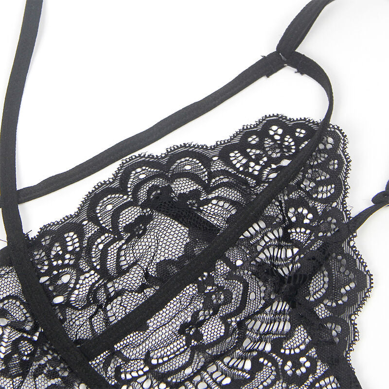 SUBBLIME - COSTUME POLIZIA CORPO IN PIZZO NERO L/XL - SUBBLIME COSTUMES | Lingerie Harness Boutique
