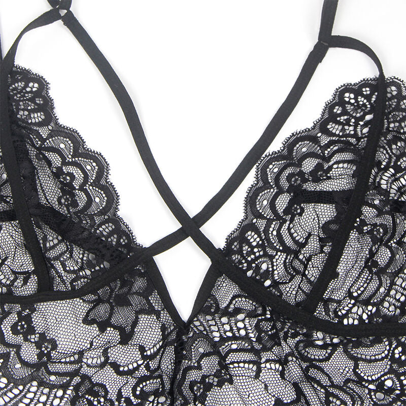 SUBBLIME - COSTUME POLIZIA CORPO IN PIZZO NERO L/XL - SUBBLIME COSTUMES | Lingerie Harness Boutique
