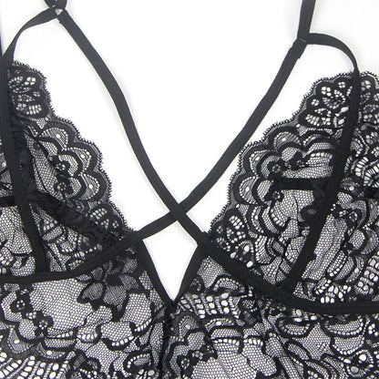 SUBBLIME - COSTUME POLIZIA CORPO IN PIZZO NERO L/XL - SUBBLIME COSTUMES | Lingerie Harness Boutique