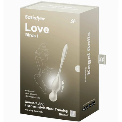 SATISFYER - LOVE BIRDS SFERE KEGEL VIBRANTI BIANCHE - SATISFYER BALLS | Lingerie Harness Boutique