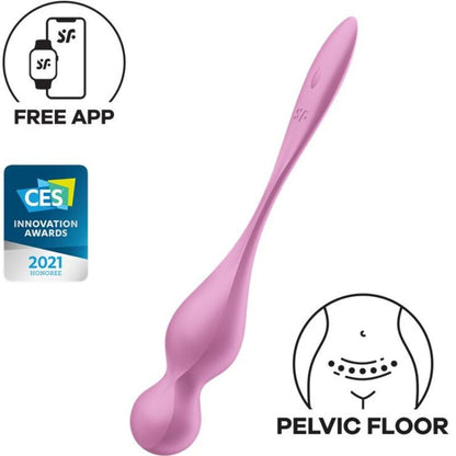 SATISFYER - LOVE BIRDS PINK VIBRATING KEGEL BALLS