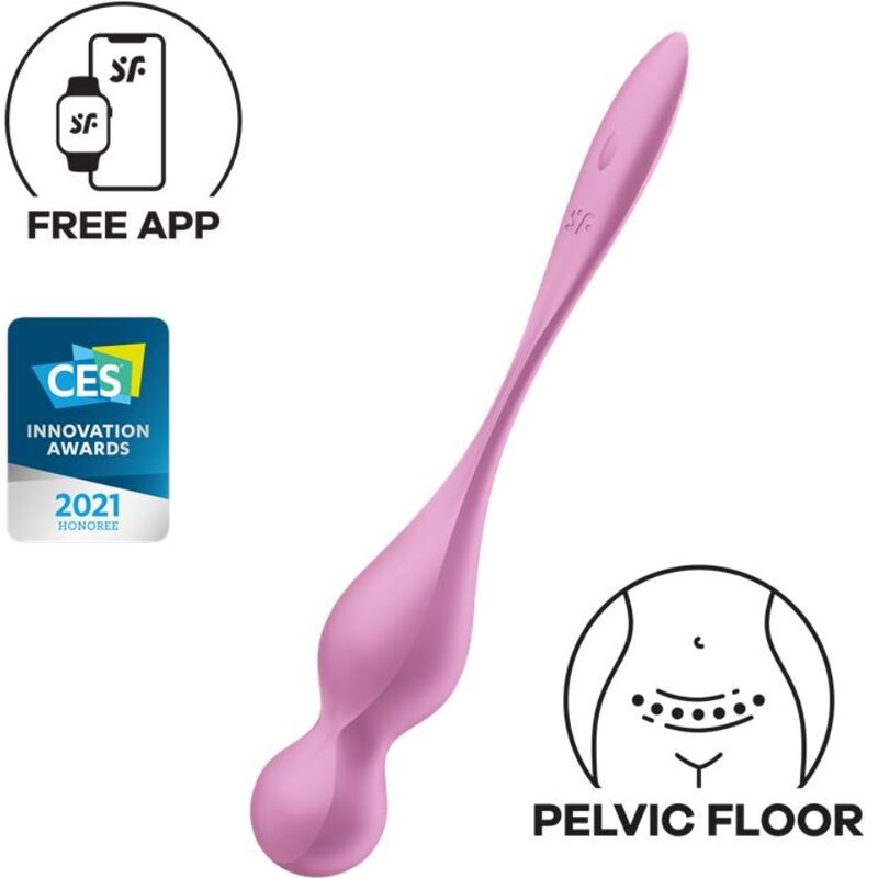 SATISFYER - LOVE BIRDS PALLE VIBRANTI KEGEL ROSA - SATISFYER BALLS | Lingerie Harness Boutique