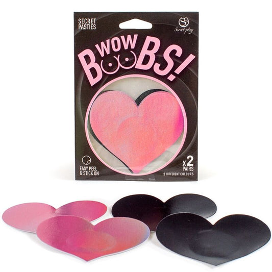 SECRET PLAY - WOW TITS! HEART NIPPLE COVERS