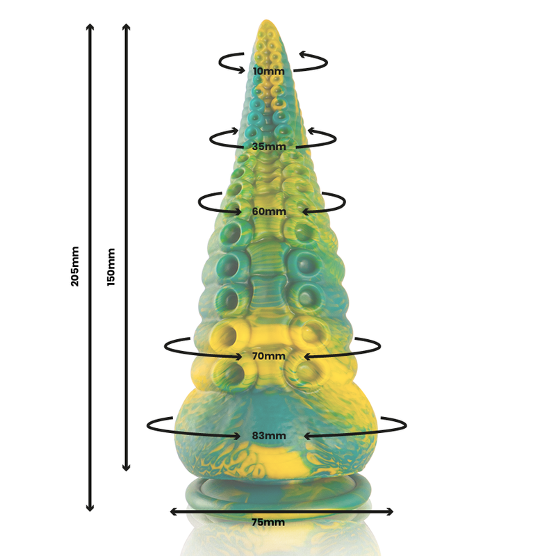 EPIC - DILDO TENTACOLO VERDE CETUS DI GRANDI DIMENSIONI - EPIC | Lingerie Harness Boutique