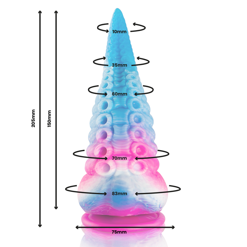 EPIC - DILDO CON TENTACOLI BLU PHORCYS GRANDE - EPIC | Lingerie Harness Boutique