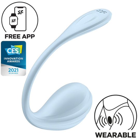 SATISFYER - STIMOLATORE PUNTO G PETALE LISCIO SKY BLUE APP GRATUITA - SATISFYER PARTNER | Lingerie Harness Boutique