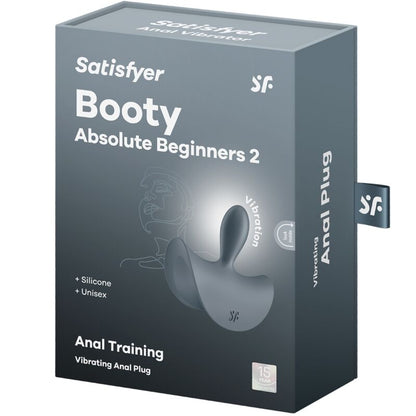SATISFYER - BOOTY ASSOLUTE BEGINNERS 2 VIBRATORE PLUG ANALE UNISEX NERO - SATISFYER PLUGS | Lingerie Harness Boutique