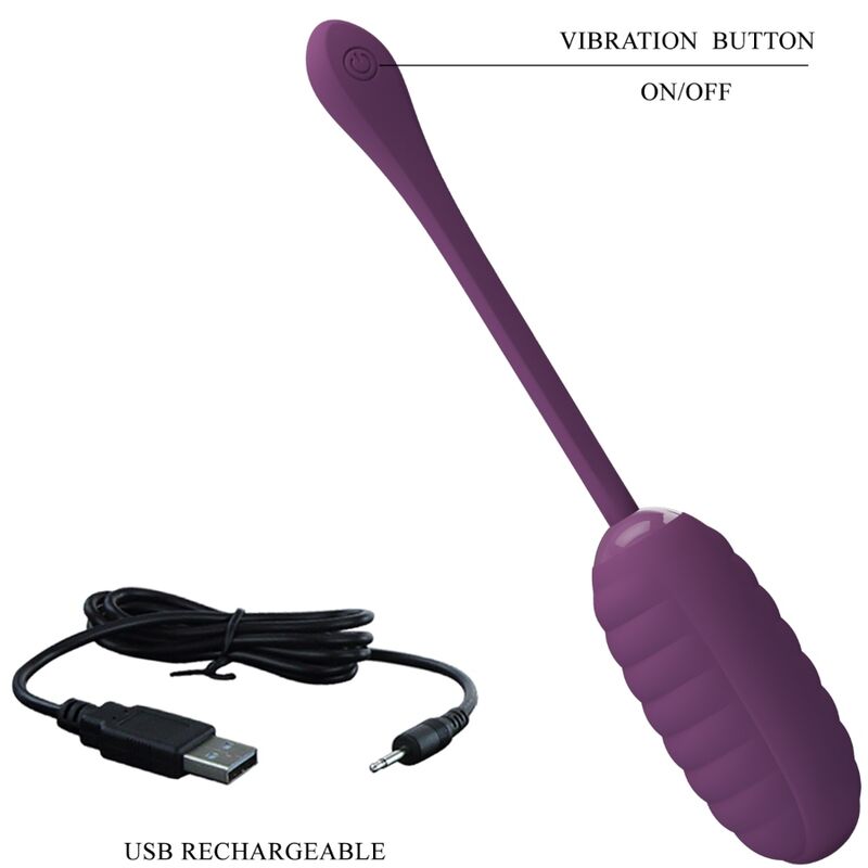 PRETTY LOVE - RECHARGEABLE VIBRATING EGG CASPER PURPLE