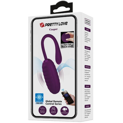 PRETTY LOVE - RECHARGEABLE VIBRATING EGG CASPER PURPLE