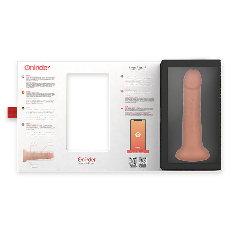 ONINDER - BIG VIBRATOR DILDO BOGOTÁ 9 SPEED NATURAL 22 CM -OR- 4.5 CM - FREE APP