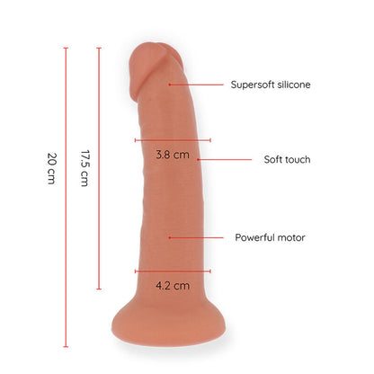 ONINDER - DILDO VIBRATORE MEDIO BOGOTÁ 9 VELOCITÀ NATURALE 20 CM -O- 4.2 CM - APP GRATUITA - ONINDER | Lingerie Harness Boutique