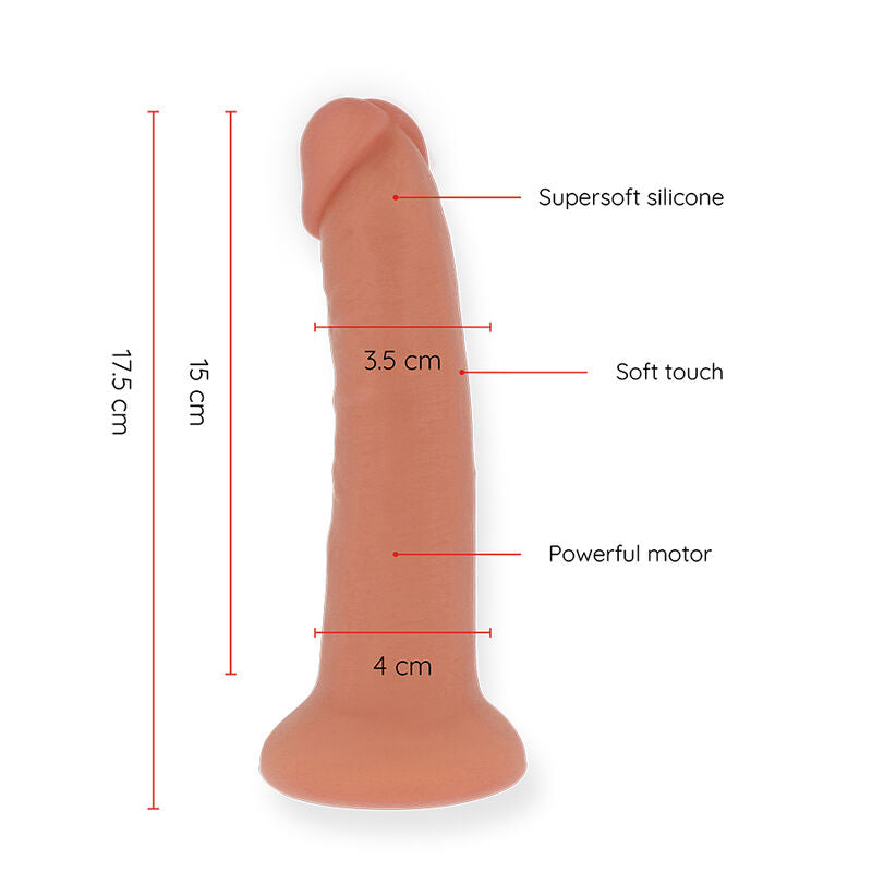 ONINDER - DILDO VIBRATORE PICCOLO BOGOTÁ 9 VELOCITÀ NATURALE 17.5 CM -O- 4 CM - APP GRATUITA - ONINDER | Lingerie Harness Boutique