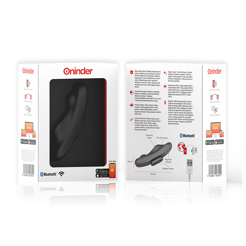 ONINDER - VIBRATORE RICARICABILE MANILA PANTY 9 VELOCITÀ 9.6 CM X 2.6 CM - APP GRATUITA - ONINDER | Lingerie Harness Boutique