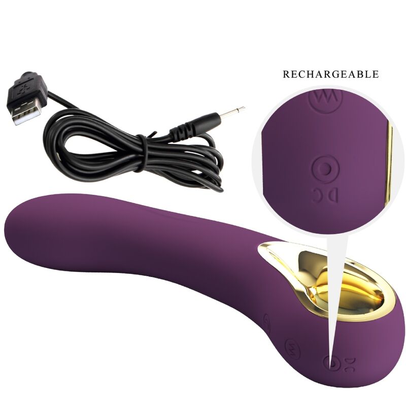 PRETTY LOVE - ETHAN RECHARGEABLE VIBRATOR PURPLE