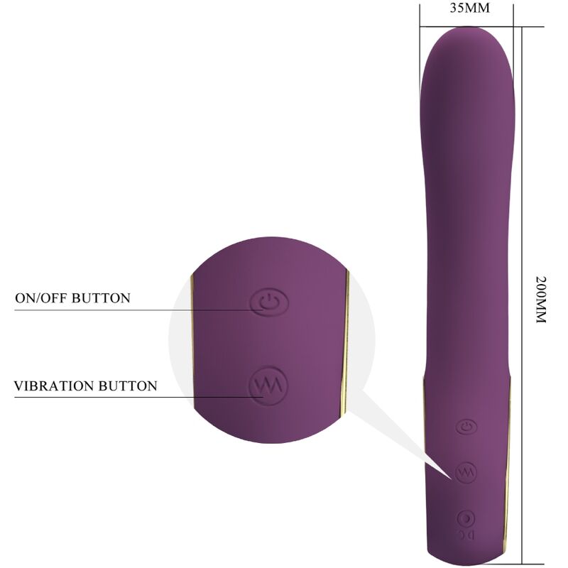 PRETTY LOVE - ETHAN RECHARGEABLE VIBRATOR PURPLE