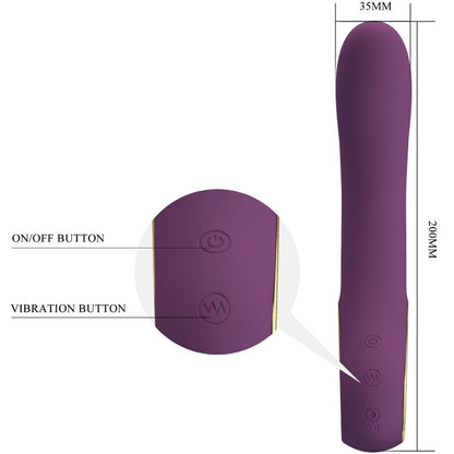 PRETTY LOVE - ETHAN RECHARGEABLE VIBRATOR PURPLE