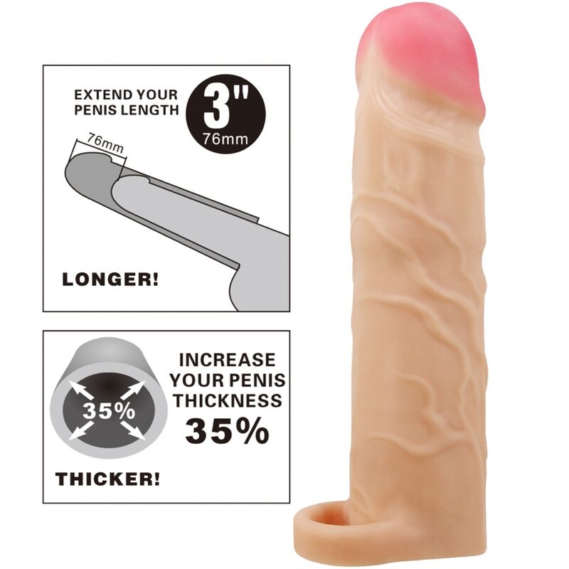 PRETTY LOVE - GERD NATURAL EXTENSION PENE SLEEVE - PRETTY LOVE MALE | Lingerie Harness Boutique