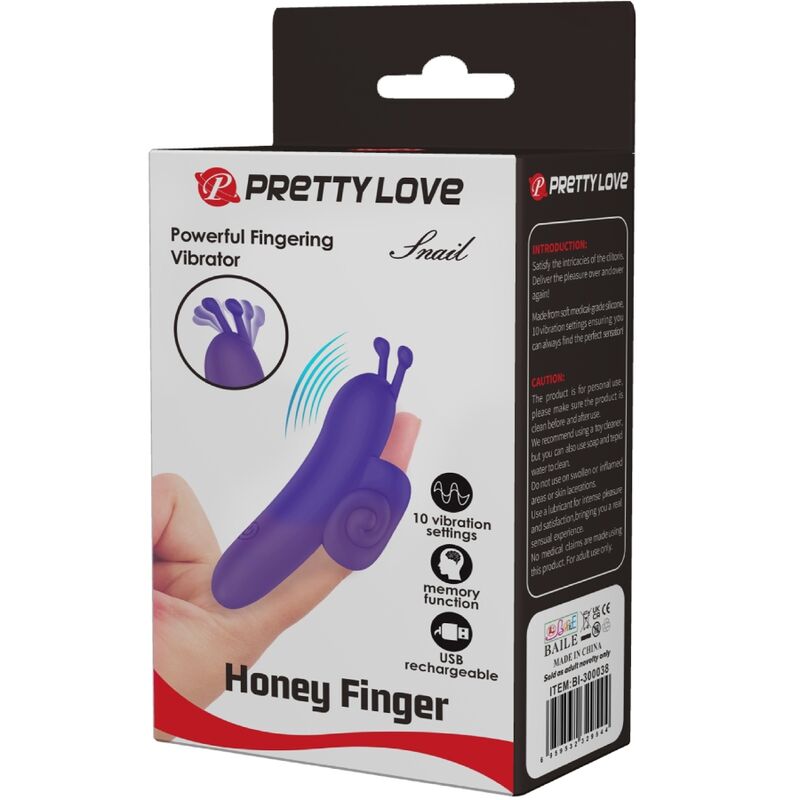 PRETTY LOVE - SNAIL POTENTE STIMOLATORE DELLE DITA VIOLA - PRETTY LOVE | Lingerie Harness Boutique