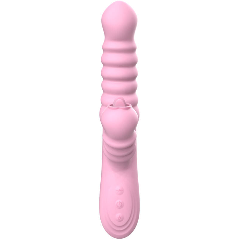 ARMONY - VIBRATORE MULTIFUNZIONE CON LINGUA STIMOLANTE EFFETTO CALORE ROSA - ARMONY VIBRATORS | Lingerie Harness Boutique