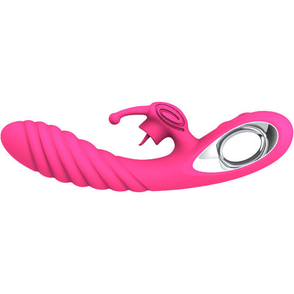 ARMONY - VIBRATORE VICKY RABBIT CON LINGUETTA TIRANTE FUCSIA - ARMONY VIBRATORS | Lingerie Harness Boutique