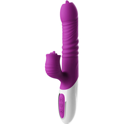 ARMONY - VIBRATORE A DOPPIA LINGUA ED EFFETTO CALORE VIOLA SPINTA - ARMONY VIBRATORS | Lingerie Harness Boutique
